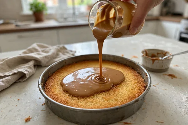 Step 8 — Biscoff Kunafa