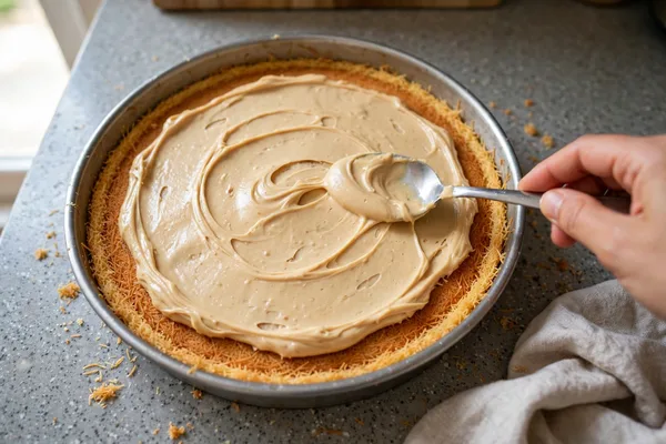 Step 9 — Biscoff Kunafa