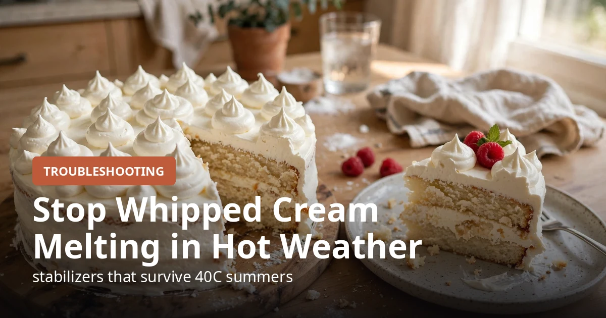 How to stop whipped cream from melting in hot weather