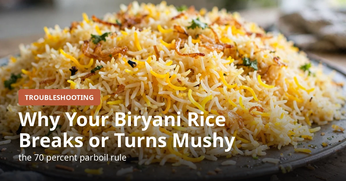 Why your biryani rice breaks or turns mushy