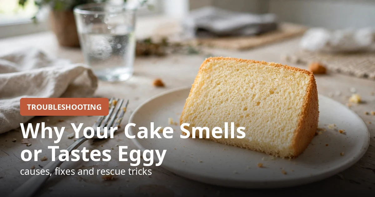 Why your cake smells or tastes eggy (and how to fix it)