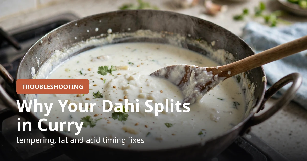 Why your dahi splits in curry (and how to stop it)