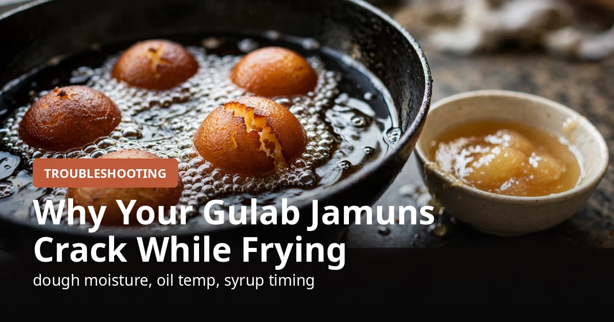 Why your gulab jamuns crack while frying (or turn hard inside)