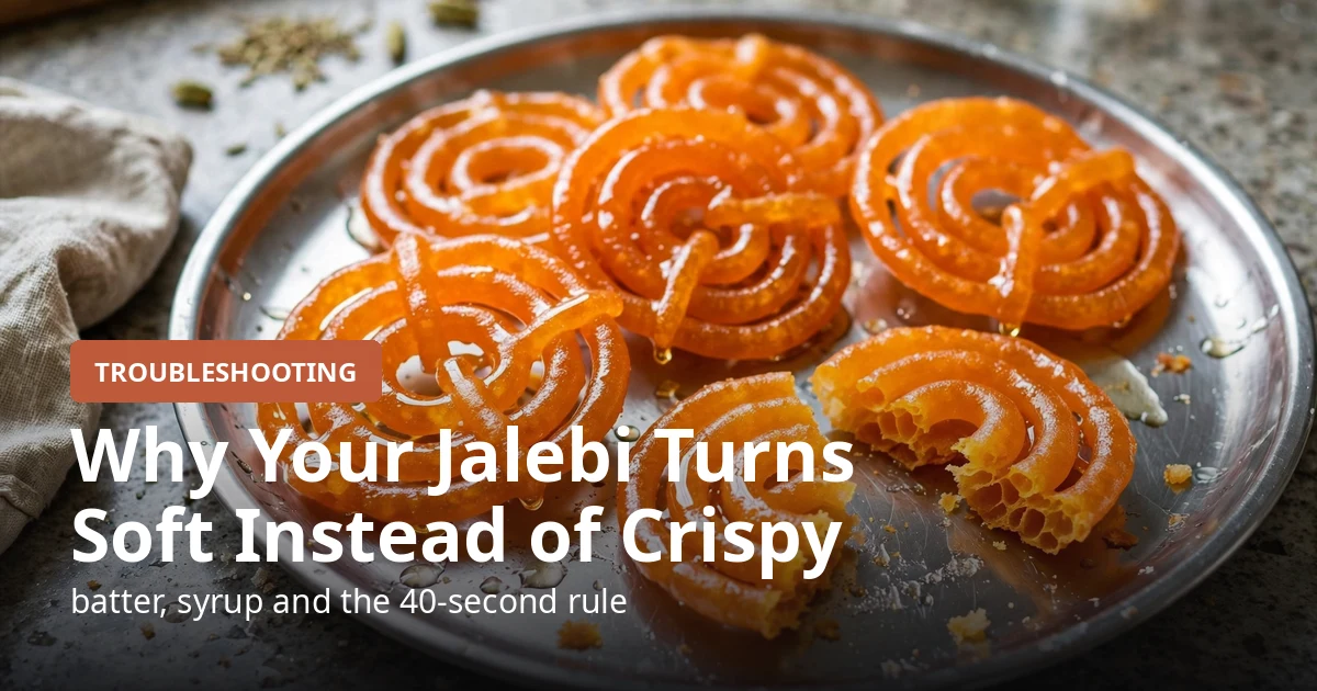 Why your jalebi turns soft instead of crispy