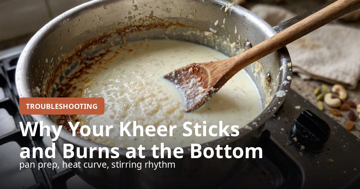 Why your kheer sticks to the bottom and burns