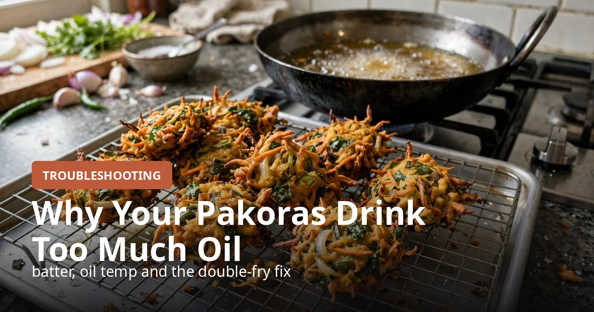 Why your pakoras absorb too much oil (and turn soggy)