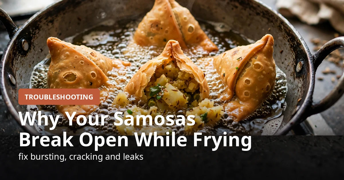 Why your samosas break open while frying