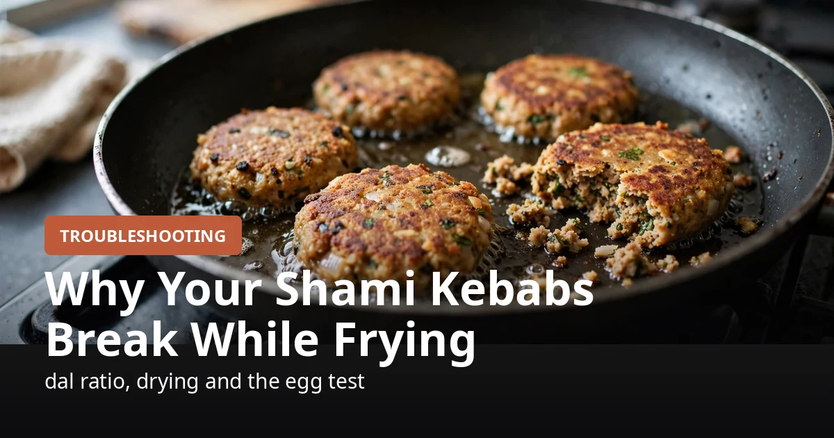 Why your shami kebabs break while frying