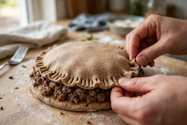 Step 7 — Chapshoro (Hunza Meat Pie)