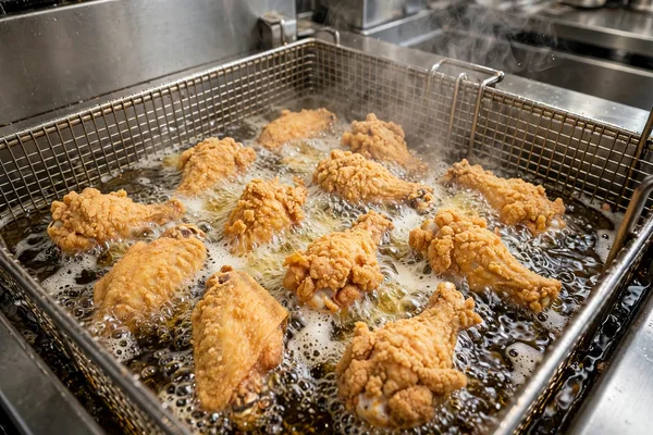 Step 6: Fry the wings at 200°C for 18 to 20 minutes — Crispy Hot Wings