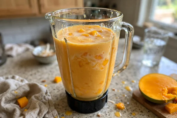 Step 3: Blend the mango base — Mango Sago