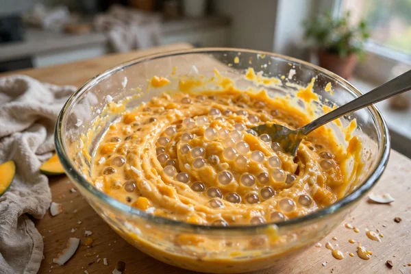 Step 4: Combine the dessert — Mango Sago