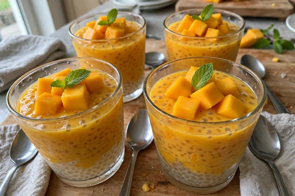Step 5: Assemble and serve — Mango Sago