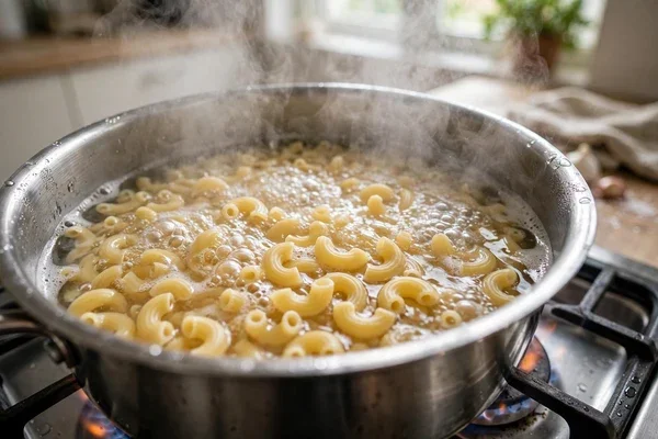 Step 1: boil the macaroni — Creamy Restaurant Pasta