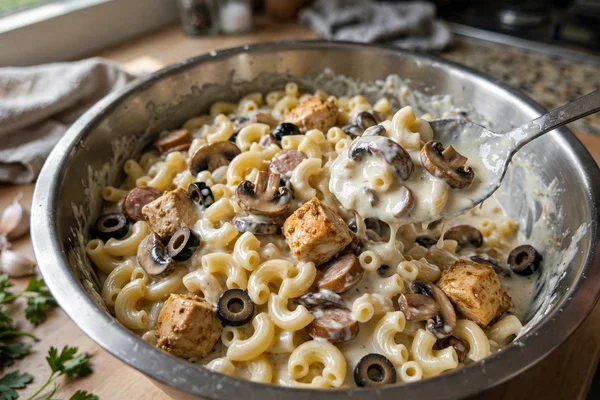 Step 5: combine all ingredients with the sauce — Creamy Restaurant Pasta