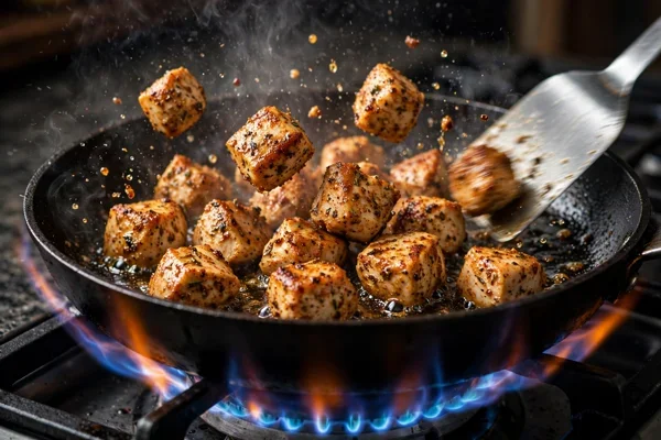 Step 4: Cook the chicken on high flame for 5 to 8 minutes — Bahraini Chicken Shawarma