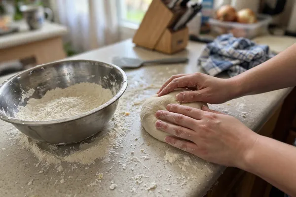 Step 1: Make the dough — Shish Barak