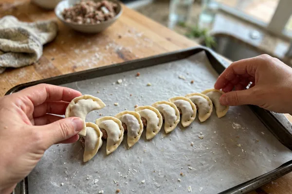 Step 3: Shape the dumplings — Shish Barak