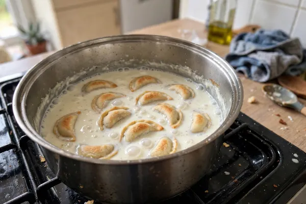 Step 6: Simmer the dumplings — Shish Barak
