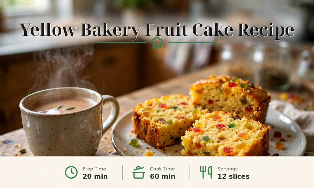 Yellow Bakery Fruit Cake