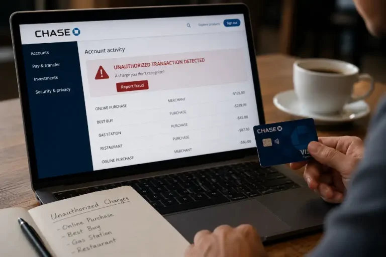 How to Report Unauthorized Transactions on a Chase Account
